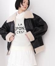 フェイクムートンボアブルゾン