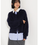クルーネックフェザーカーディガン