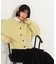 クルーネックフェザーカーディガン