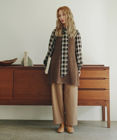 カギアミ風ヘアリーニットビスチェ