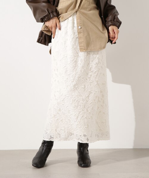 カットジャガードナロースカート｜エヌドット ナチュラルビューティー