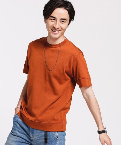 《WEB限定》思いきり洗えるニットファインゲージクルー半袖