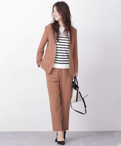 ナノユニバース WEB限定/カットジョーゼット ジャケット＋パンツ セットアップ WEB限定／カットジョーゼットジャケット＋パンツセットアップ｜ナノ