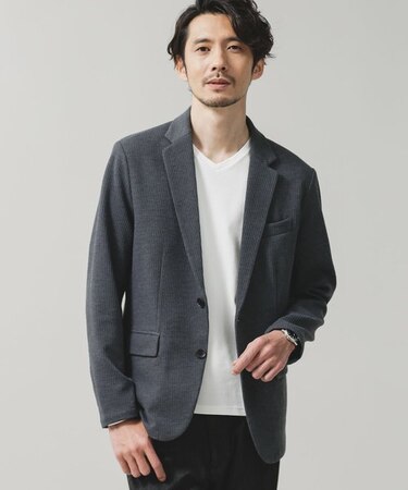 畔編みソフトニット　ジャケット