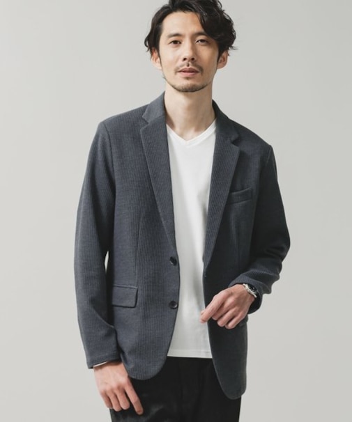 畔編みソフトニット　ジャケット