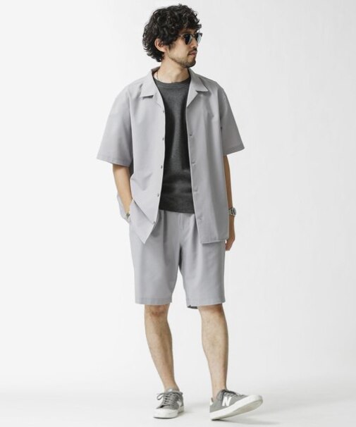 シアサッカー　シャツセットアップ