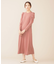 troisieme chaco／パワーショルダー ジャージーワンピース 長袖