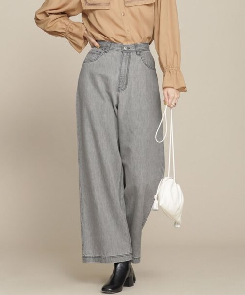 CIRCLE DENIM ハイウエストワイドデニム