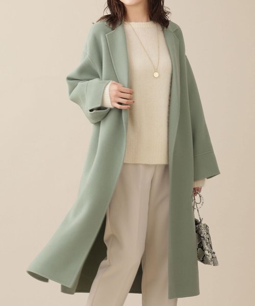 NANO universe ナノユニバース ダブルフェイスワイドテーラーコート LA TORRE ダブルフェイスワイドテーラーコート｜ナノ・ユニバースの