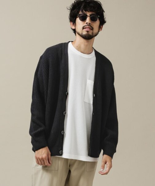 オーバーサイズ畔カーディガン