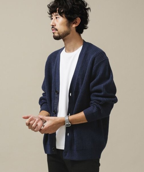 オーバーサイズ畔カーディガン