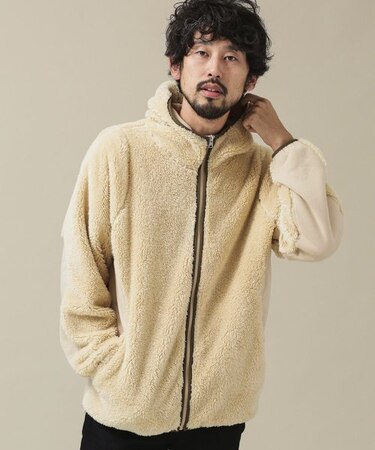sportswear／ボアフリースパーカー｜ナノ・ユニバースの通販｜&mall 