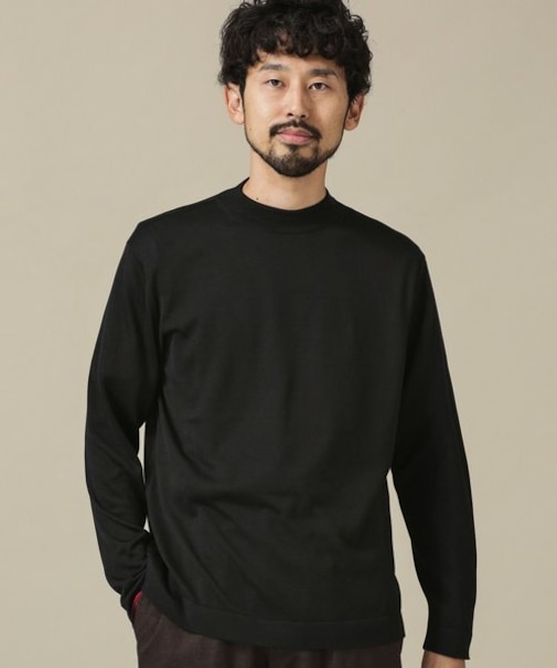 ［JAL×AXF×NU］シルクモックネックJAPANニット