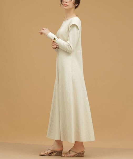 LB.03／ワッフルジャージーワンピース 長袖