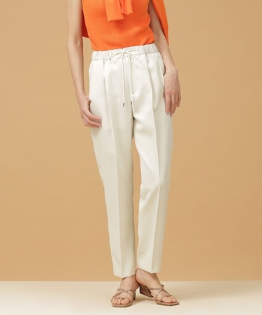 ウエストドロストテーパードパンツ