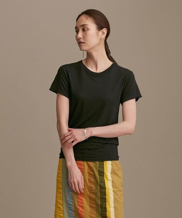 LB.01／バンブーレーヨンクルーネックTシャツ 半袖