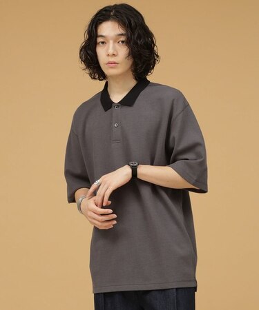LB.03／二重編み配色ポロシャツ