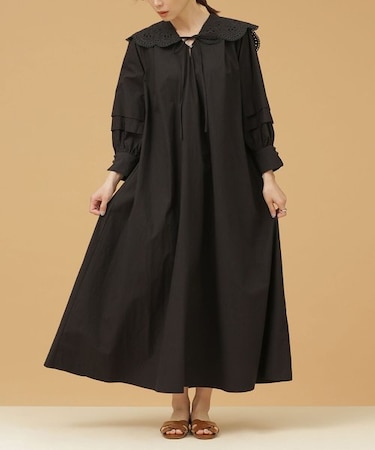 LB.03／エンブロイダリーカラーワンピース 長袖