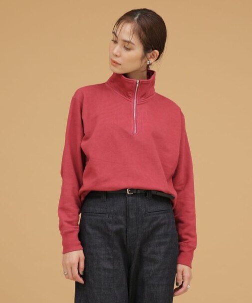 Odub／別注 ハーフZIPスウェット