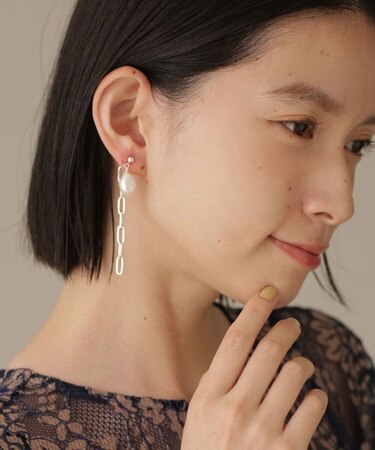 LB.03／パール×チェーンピアス