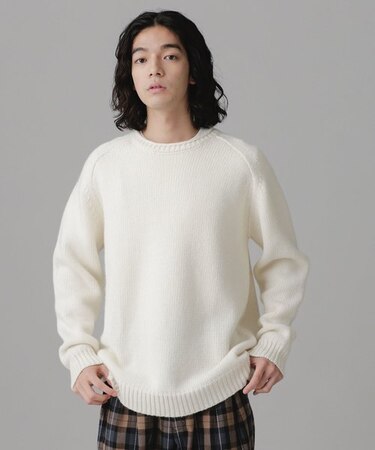 LB.03／ウールナイロンロールネックニット