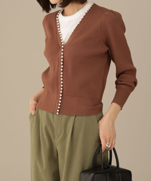 LB.03／パール付きニットカーディガン