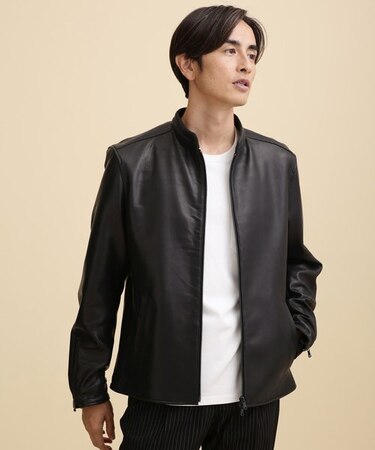 LB.04／バンドカラーシングルライダース