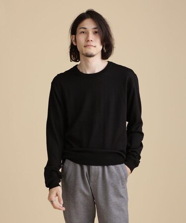 LB.04／タスマニアウールブレンドクルーネック