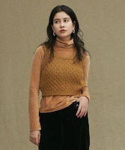 LB.02／マルチネップスクエアノースリーブニット