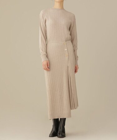 casa fline／ラップイレヘムニットドレス
