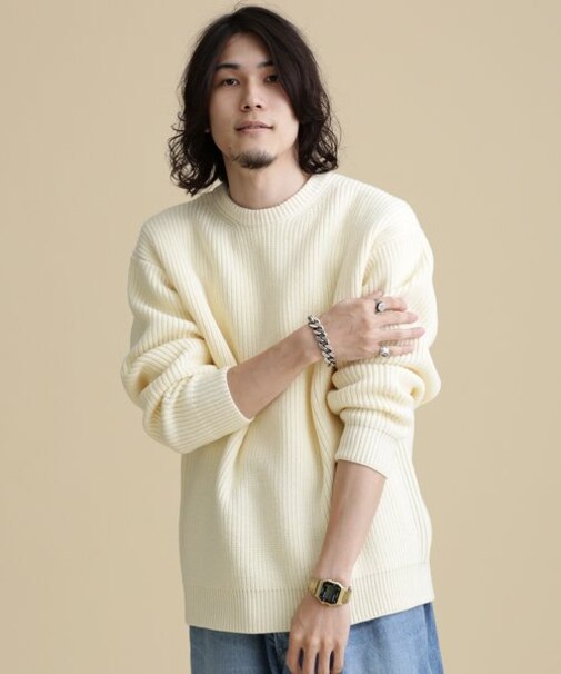 LB.04／畔編クルーネックニット