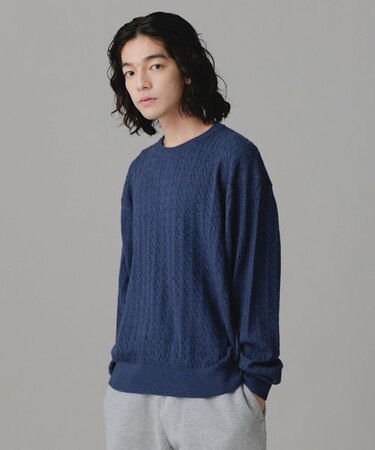 LB.03／カシミヤミックスケーブルニット