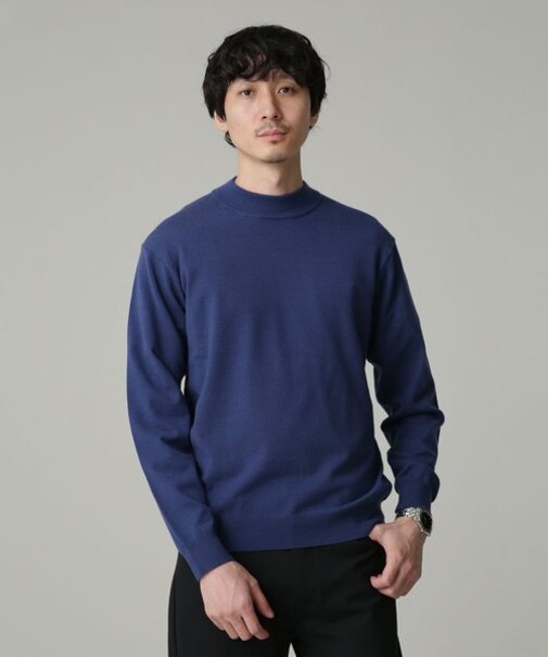 LB.04／WEB限定 12Gストレッチモックネックニット