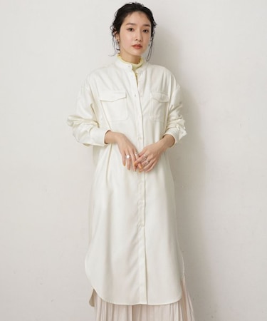 LB.04／バンドカラーシャツワンピース