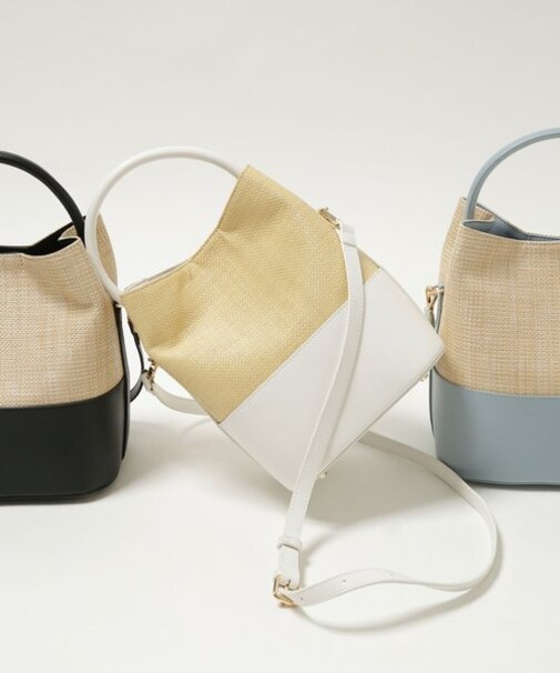 LB.03／ワンハンドルバッグ 雑材コンビ