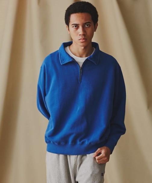 RUSSELL ATHLETIC／別注 ハーフジップ