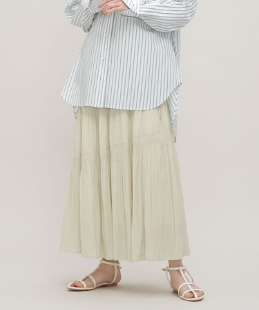 LB.03／シャーリングギャザーティアードスカート