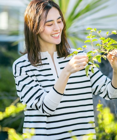 LB.03／思いきり洗えるニット スキッパーボーダープルオーバー
