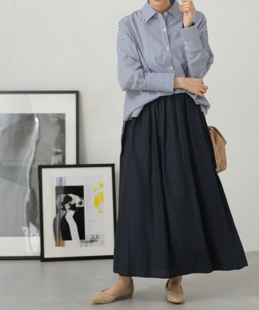 LB.04／サテンギャザースカート