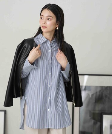 LB.04／フェイクレザーノーカラーブルゾン