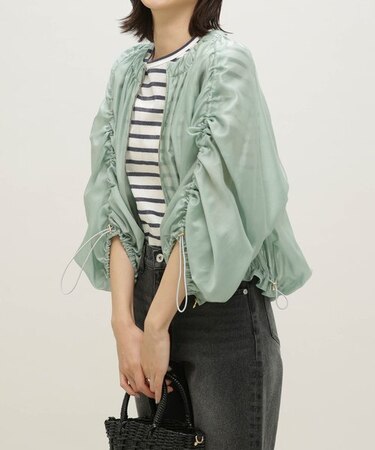 LB.03／ドロストスリーブシアーギャザーブルゾン