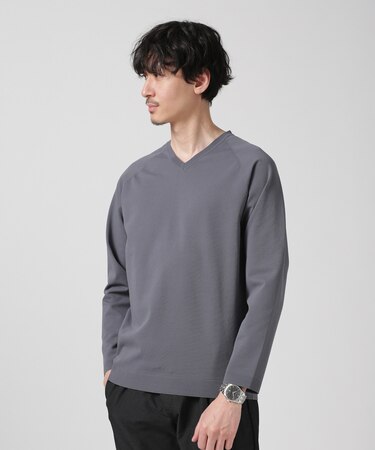 LB.03／SOLOTEXマルチファンクションVネックニット 長袖