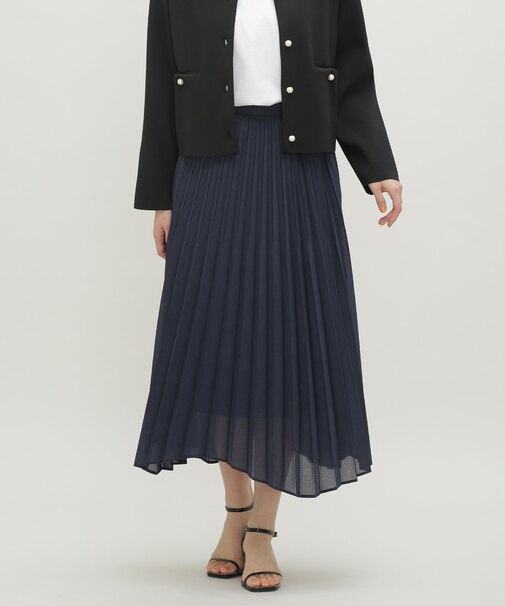 LB.03／ドライシアーイレヘムプリーツスカート