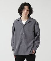 LB.03／微起毛ドレープ開襟シャツ