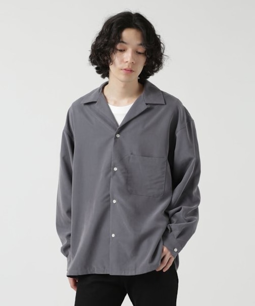 LB.03／微起毛ドレープ開襟シャツ