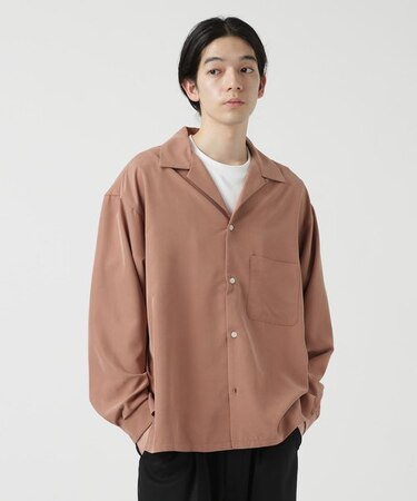 LB.03／微起毛ドレープ開襟シャツ