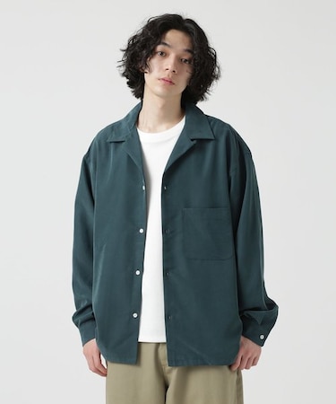 LB.03／微起毛ドレープ開襟シャツ