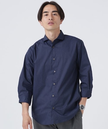 LB.03／｢ICE FLOW LINEN｣カッタウェイシャツ 7分袖