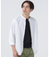 LB.03／｢ICE FLOW LINEN｣バンドカラーシャツ 7分袖
