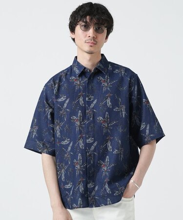 LB.04／フレンチリネンダークアロハ 半袖